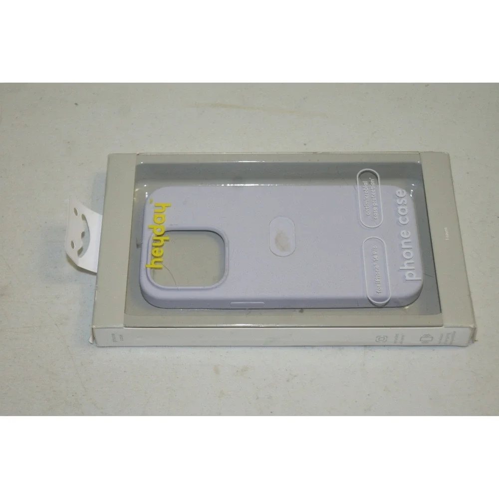Heyday iPhone 14 Pro Case Soft Purple Silicone Antimicrobial Protective Cover